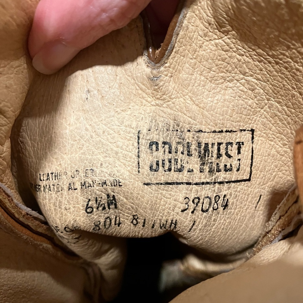Code West Women's Tan Leather Cowboy Boots - Picture 5 of 6